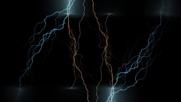 Циклічна Блискавка Електричного Фону Цифрового Рендерингу — стокове відео