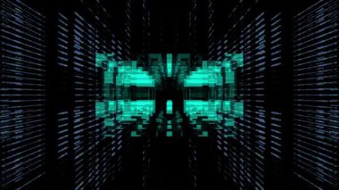 Soyut Ağ Bilgileri Arkaplanı 3B Hazırlama