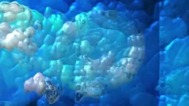 Soyut Renkli Kabarcıklar 3B Hazırlama