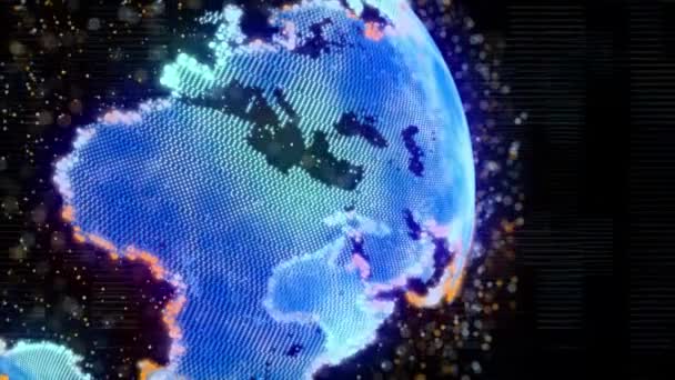 Business World Globe Fundal Rendering — Videoclip de stoc