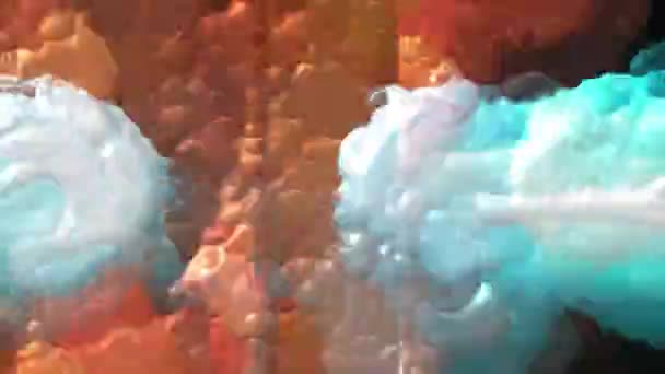 抽象カラフルなバブル3Dレンダリング — ストック動画