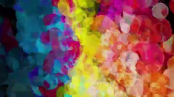 Burbujas Coloridas Abstractas Representación — Vídeos de Stock