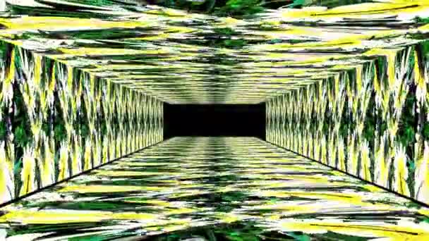 Abstraktní Vykreslování Tunelu Koridoru — Stock video