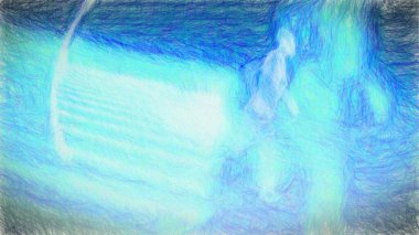 Soyut Kalem Çizimi Dijital İllüstrasyon