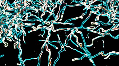 Soyut Parlak Vuruşlar Dijital İllüstrasyon