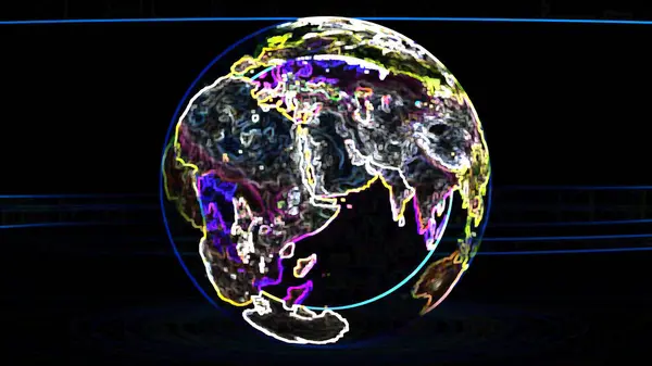 Earth Globe Digital Painting