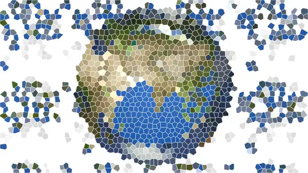 Mosaic Earth background digital art