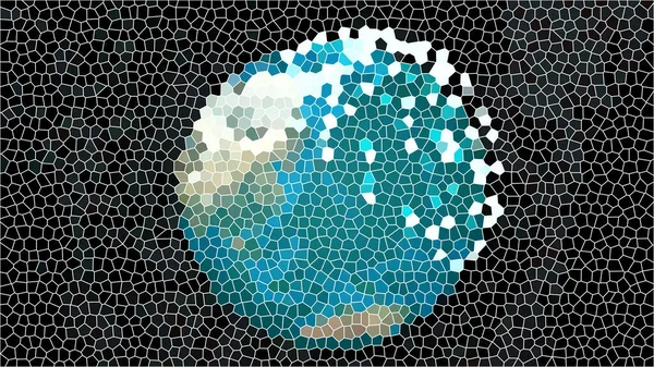 Streszczenie Mozaika Ziemi Sztuka Cyfrowa Zdjęcie Stockowe