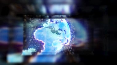 Dünya Hologramı Dijital Arkaplan Hazırlama