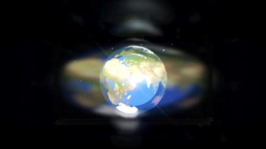 Dünya Hologramı Dijital Arkaplan Hazırlama