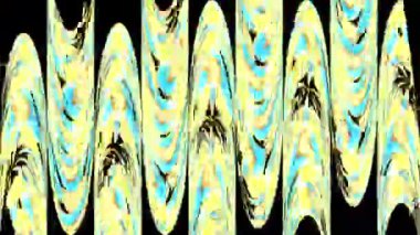 4K Neon Parlayan Periyodik Dalgalar Dijital Görüntüleme