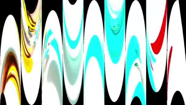 Neon Glühende Periodische Wellen Digitales Rendering — Stockvideo