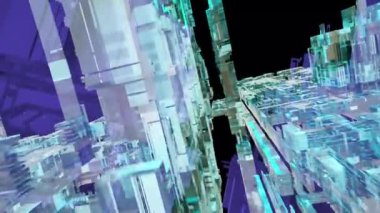 Soyut Teknoloji Arkaplan 3B Görüntülemesini Engelliyor