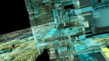 Soyut Teknoloji Arkaplan 3B Görüntülemesini Engelliyor