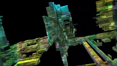 Soyut Teknoloji Arkaplan 3B Görüntülemesini Engelliyor