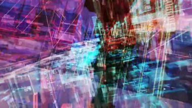 Soyut Teknoloji Arkaplan 3B Görüntülemesini Engelliyor