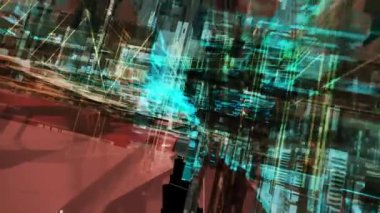 Soyut Teknoloji Arkaplan 3B Görüntülemesini Engelliyor