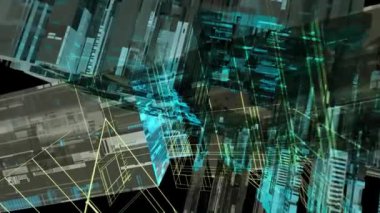 Soyut Teknoloji Arkaplan 3B Görüntülemesini Engelliyor