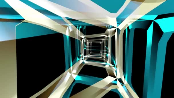 Renderizado Digital Túnel Vibrante Abstracto — Vídeo de stock