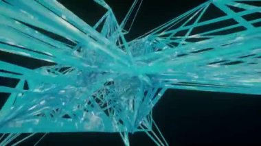 Geometrik soyut kristal mineral yapı 3D oluşturma