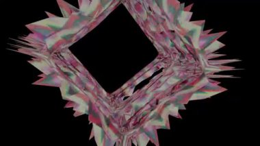 Geometrik soyut kristal mineral yapı 3D oluşturma