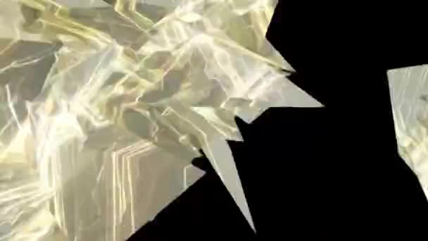 Abstract Geometrische Kristallen Vormen Digitale Rendering — Stockvideo
