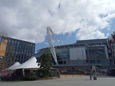 Londra 04: 20 2024: Wembley Stadyumu Spor ve Konser Salonu. Yüksek kalite fotoğraf
