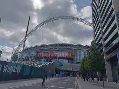 Londra 04: 20 2024: Wembley Stadyumu Spor ve Konser Salonu. Yüksek kalite fotoğraf