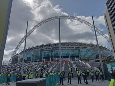 Londra 04: 20 2024: Wembley Stadyumu Spor ve Konser Salonu. Yüksek kalite fotoğraf