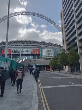 Londra 04: 20 2024: Wembley Stadyumu Spor ve Konser Salonu. Yüksek kalite fotoğraf