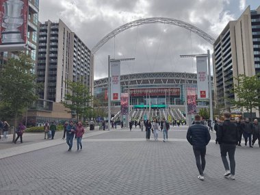 Londra 04: 20 2024: Wembley Stadyumu Spor ve Konser Salonu. Yüksek kalite fotoğraf