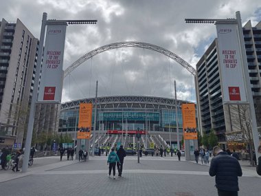 Londra 04: 20 2024: Wembley Stadyumu Spor ve Konser Salonu. Yüksek kalite fotoğraf