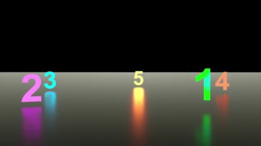 4k Döngü Rastgele Sayılar Eğlence Arkaplanı 3D Yapılandırma. Yüksek kalite 4k görüntü