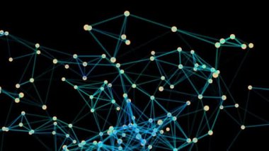 Soyut 3B Ağ Çizgileri ve Noktalar Yapısı 4K Dijital Hazırlama