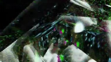 Soyut Parıldayan Tünel Arkaplan Dijital Görüntüleme. Yüksek kaliteli FullHD görüntüler