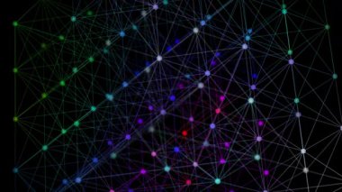 Bokeh Ağı Noktaları ve Satırları 4K 3D Hazırlama. Yüksek kalite 4k görüntü