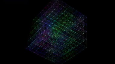 Bokeh Ağı Noktaları ve Satırları 4K 3D Hazırlama. Yüksek kalite 4k görüntü