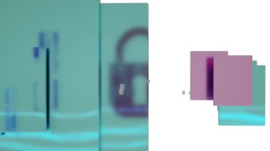 Güvenlik Kilidi Bilgileri 4K 3D Canlandırılmış Video. Yüksek kalite 4k görüntü
