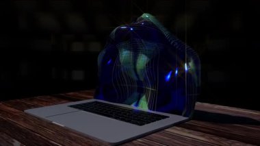 4K Bilgi Hesaplama Teknolojisi Arkaplan 3D Hazırlama. Yüksek kalite 4k görüntü