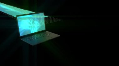 4K Bilgi Hesaplama Teknolojisi Arkaplan 3D Hazırlama. Yüksek kalite 4k görüntü