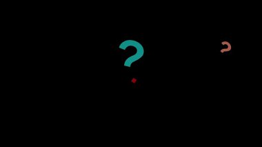 Soru İşaretleri 3D Hazırlama. Yüksek kalite 4k görüntü