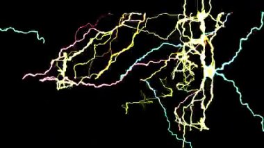 4K Elektrik Döngü Enerjisi Arkaplan Hareketi Grafikleri. Yüksek kalite 4k görüntü