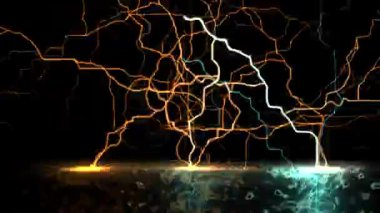 4K Elektrik Döngü Enerjisi Arkaplan Hareketi Grafikleri. Yüksek kalite 4k görüntü