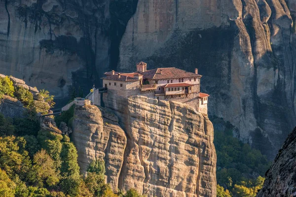 stock image The Holy Monastery of Roussanou, located at Meteora was first established in the 14th century in Meteora in Kalambaka, Greece