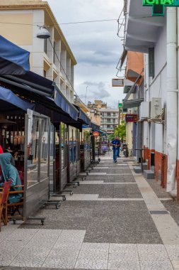 Sparti Yunanistan 'ın modern kentsel manzarası. Sparti, Laconia, Yunanistan ve Avrupa 'daki ünlü antik Sparta kentini anmak amacıyla kuruldu.