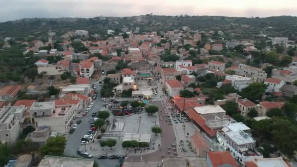 Iconic Aerial Scenery Old Historical Town Areopoli Lakonia Greece — Video