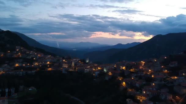 Bela Vista Aérea Sobre Famosa Cidade Skopelos Também Conhecida Como — Vídeo de Stock