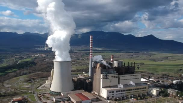 Power Plant Arcadia Central Peloponnese Nominal Capacity 811 Produces Electricity — Vídeo de stock