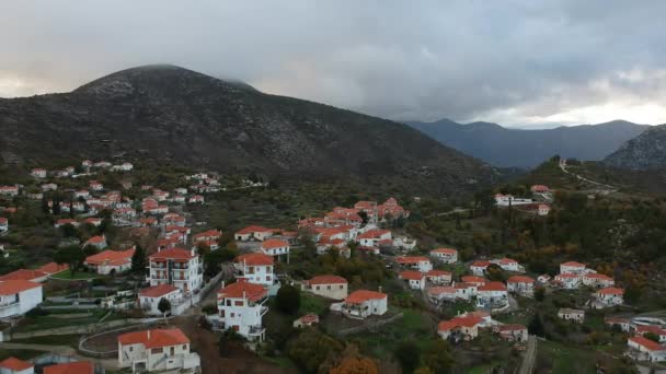Yunanistan Peloponnese Kentindeki Parnon Dağ Sırasının Güneyinde Yer Alan Kremasti — Stok video