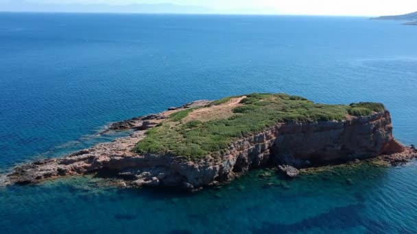 Alonnisos Adası Sporades Yunanistan Daki Kokkinokastro Nun Görkemli Plajı Üzerindeki — Stok video
